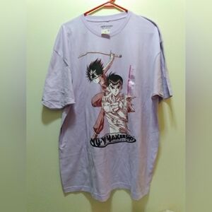NWT 2XL Yu Yu Hakusho Anime T-Shirt Lavender Crunchyroll